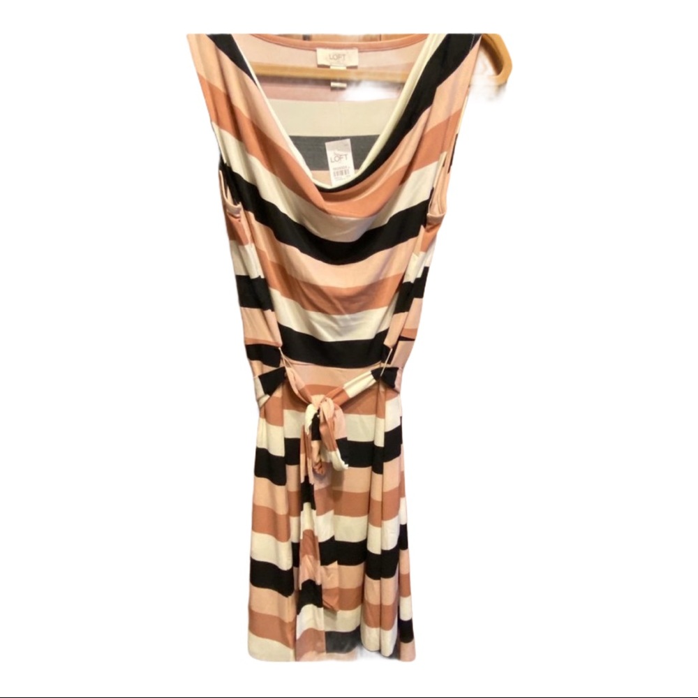 Ann Taylor loft striped dress Medium NWT